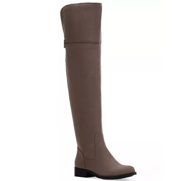 Sun + Stone Womens Allicce Microsuede Over-The-Knee Boots Taupe 6 Medium - Picture 1 of 4